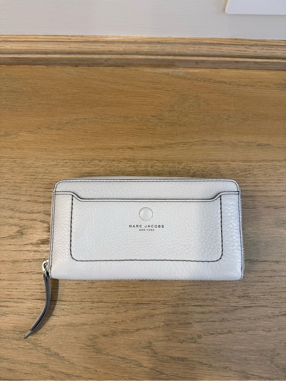 Marc Jacobs Light Grey Leather Zip Wallet